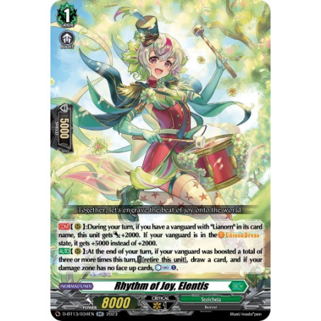 Vanguard_TCG_card_D-BT13_034ENEN_RR_Rhythm_of_Joy_Elentis_Flight_of_Chakrabarthi