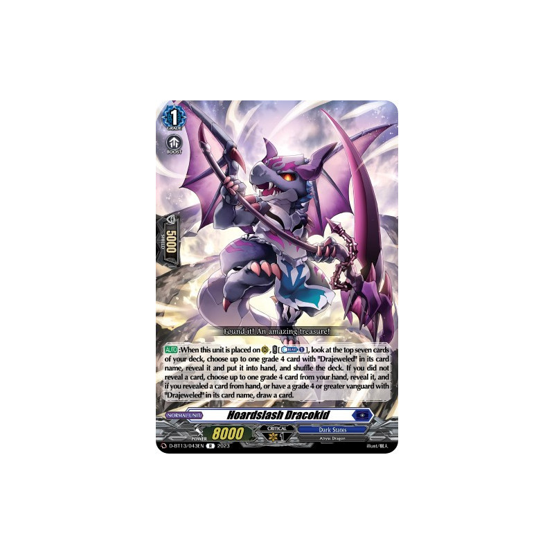 Vanguard_TCG_card_D-BT13_043ENEN_R_Hoardslash_Dracokid_Flight_of_Chakrabarthi