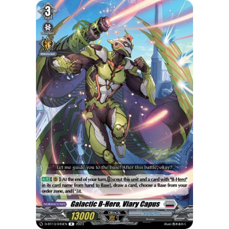Vanguard_TCG_card_D-BT13_045ENEN_R_Galactic_B-Hero_Viary_Capus_Flight_of_Chakrabarthi