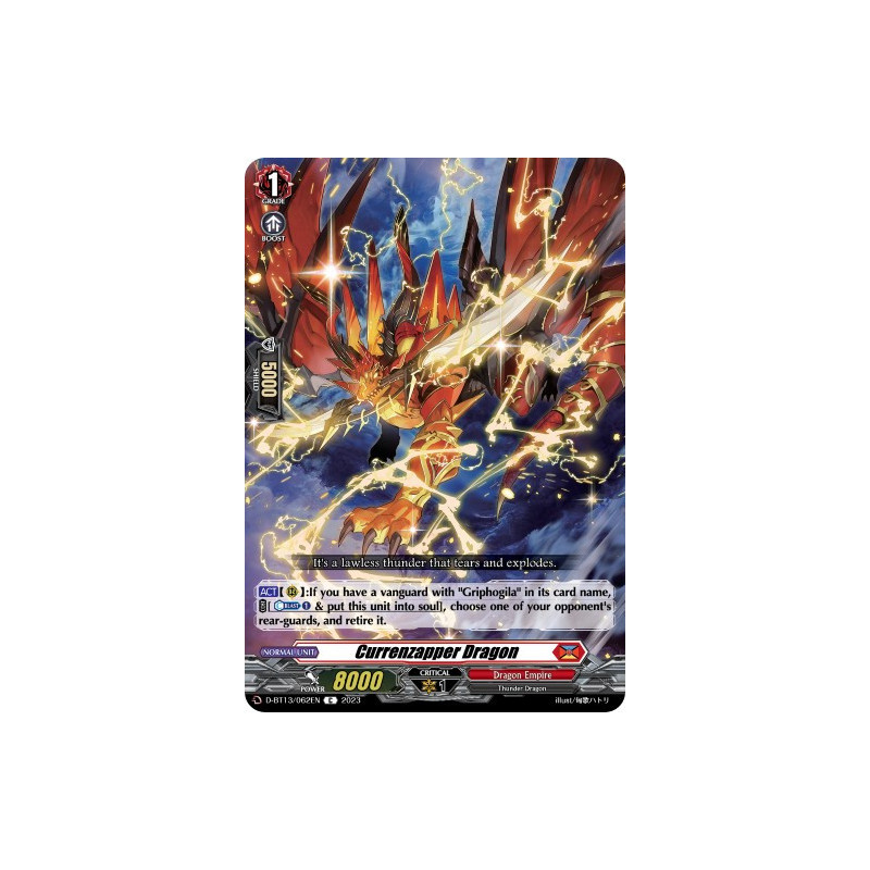 Vanguard_TCG_card_D-BT13_062ENEN_C_Currenzapper_Dragon_Flight_of_Chakrabarthi