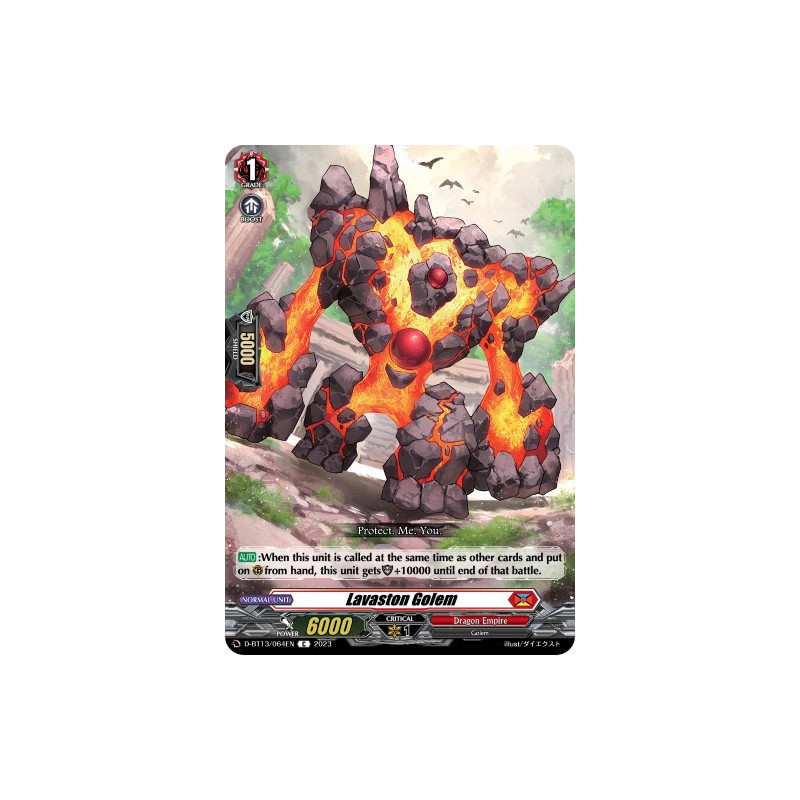 Vanguard_TCG_card_D-BT13_064ENEN_C_Lavaston_Golem_Flight_of_Chakrabarthi