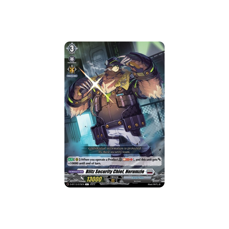 Vanguard_TCG_card_D-BT13_075ENEN_C_Blitz_Security_Chief_Herumzie_Flight_of_Chakrabarthi