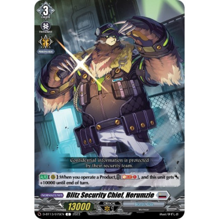Vanguard_TCG_card_D-BT13_075ENEN_C_Blitz_Security_Chief_Herumzie_Flight_of_Chakrabarthi