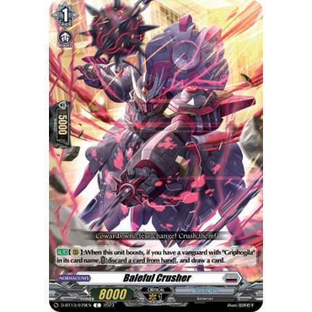 Vanguard_TCG_card_D-BT13_079ENEN_C_Baleful_Crusher_Flight_of_Chakrabarthi