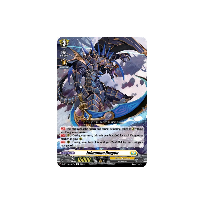 Vanguard_TCG_card_D-BT13_081ENEN_C_Inhumane_Dragon_Flight_of_Chakrabarthi