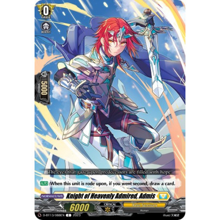 Vanguard_TCG_card_D-BT13_088ENEN_C_Knight_of_Heavenly_Admired_Admis_Flight_of_Chakrabarthi