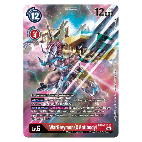 Digimon_TCG_BT9-016_AA_WarGreymon_(X_Antibody)_Alternative_Art_X_Record_Card_Game