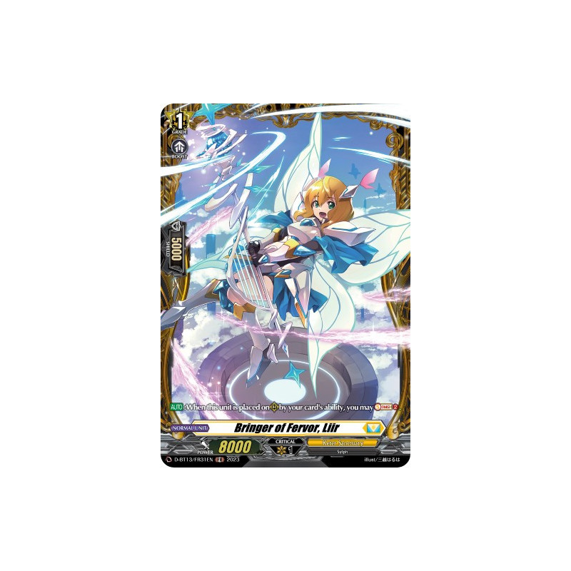 Vanguard_TCG_card_D-BT13_FR31ENEN_FR_Bringer_of_Fervor_Liir_Flight_of_Chakrabarthi
