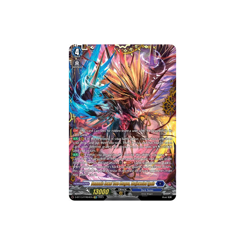 Vanguard_TCG_card_D-BT13_FRR04ENEN_FRR_Demonic_Jewel_True_Dragon_Drajeweled_Ignis_Flight_of_Chakrabarthi