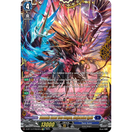 Vanguard_TCG_card_D-BT13_FRR04ENEN_FRR_Demonic_Jewel_True_Dragon_Drajeweled_Ignis_Flight_of_Chakrabarthi