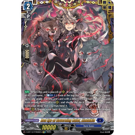 Vanguard_TCG_card_D-BT13_FRR06ENEN_FRR_Red_Eye_of_Governing_Ruler_Lindalkia_Flight_of_Chakrabarthi
