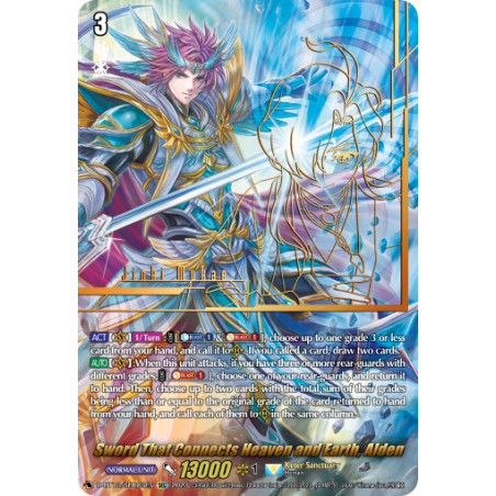 Vanguard_TCG_card_D-BT13_SEC03ENEN_SEC_Sword_That_Connects_Heaven_and_Earth_Alden_Flight_of_Chakrabarthi