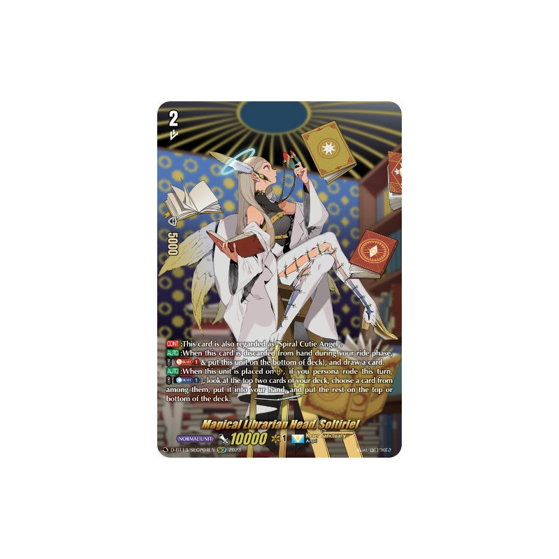Vanguard_TCG_card_D-BT13_SECP04ENEN_SECP_Magical_Librarian_Head_Soltiriel_Flight_of_Chakrabarthi