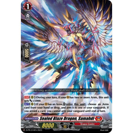 Vanguard_TCG_card_D-PR_314ENEN_PR_Sealed_Blaze_Dragon_Samahdi_Flight_of_Chakrabarthi