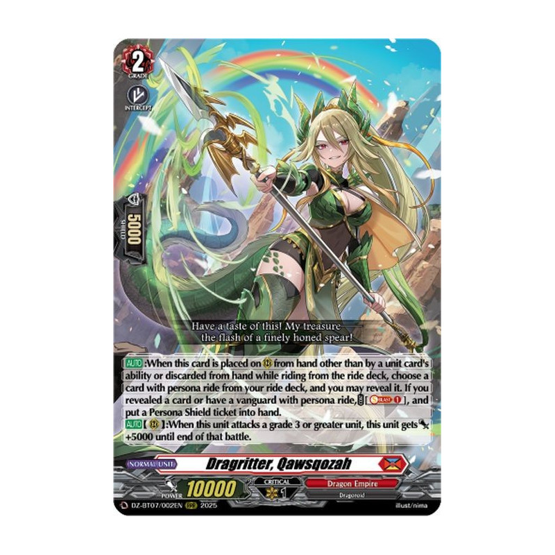 Vanguard_TCG_card_DZ-BT07_002EN_RRR_Dragritter_Qawsqozah_Moon_Fangs_Cerulean_Blaze