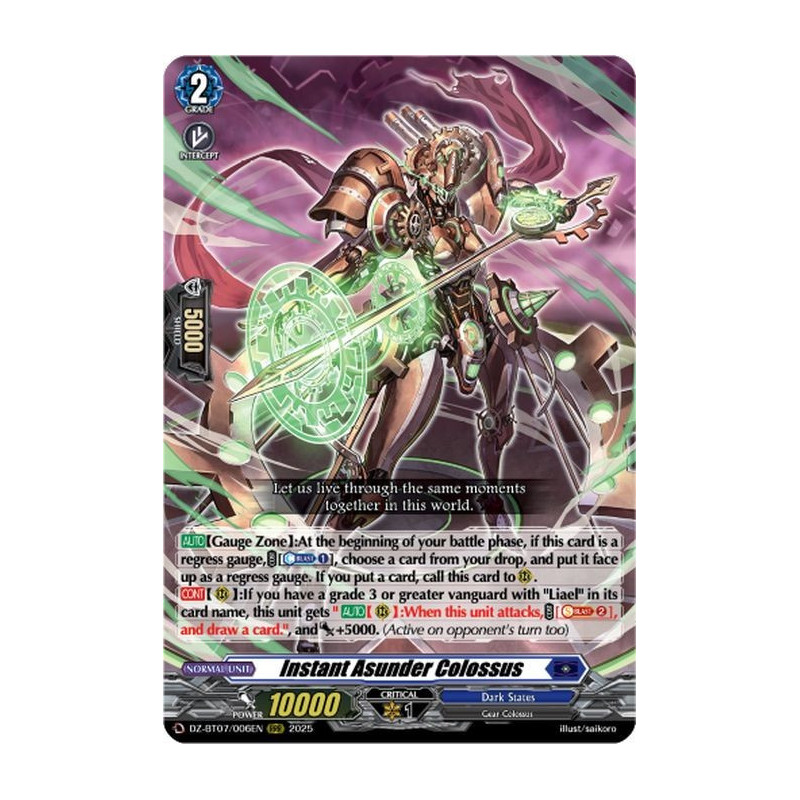 Vanguard_TCG_card_DZ-BT07_006EN_RRR_Instant_Asunder_Colossus_Moon_Fangs_Cerulean_Blaze