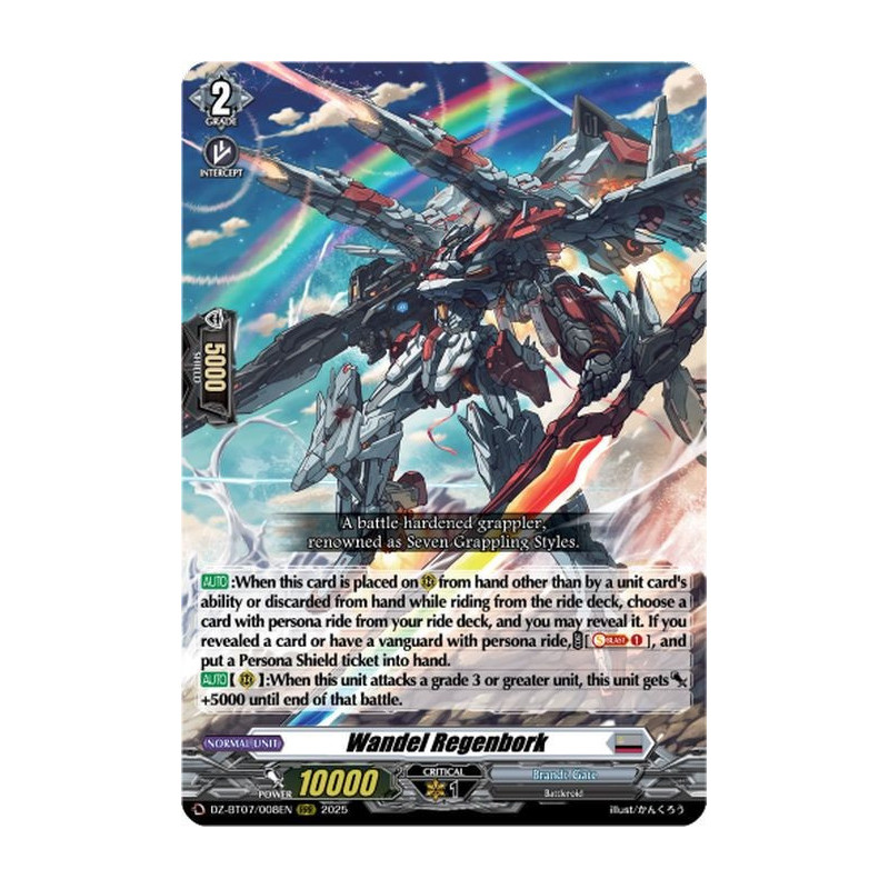 Vanguard_TCG_card_DZ-BT07_008EN_RRR_Wandel_Regenbork_Moon_Fangs_Cerulean_Blaze