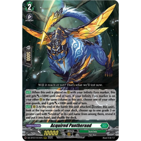 Vanguard_TCG_card_DZ-BT07_014EN_RRR_Acquired_Pantheraad_Moon_Fangs_Cerulean_Blaze