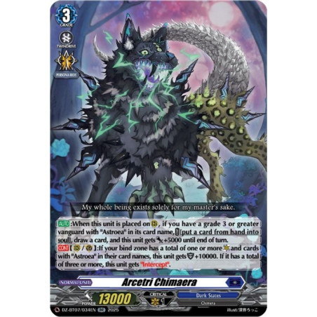 Vanguard_TCG_card_DZ-BT07_034EN_RR_Arcetri_Chimaera_Moon_Fangs_Cerulean_Blaze