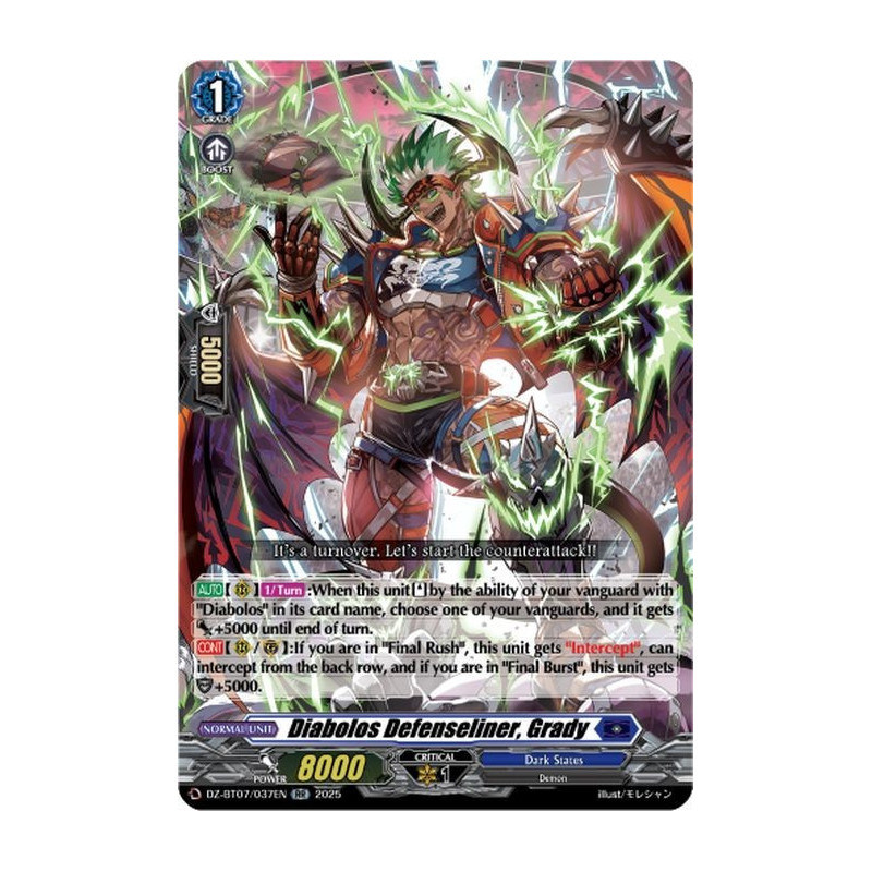 Vanguard_TCG_card_DZ-BT07_037EN_RR_Diabolos_Defenseliner_Grady_Moon_Fangs_Cerulean_Blaze
