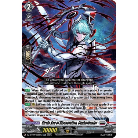 Vanguard_TCG_card_DZ-BT07_038EN_RR_Circle_Axe_of_Dissociation_Cepheidouter_Moon_Fangs_Cerulean_Blaze