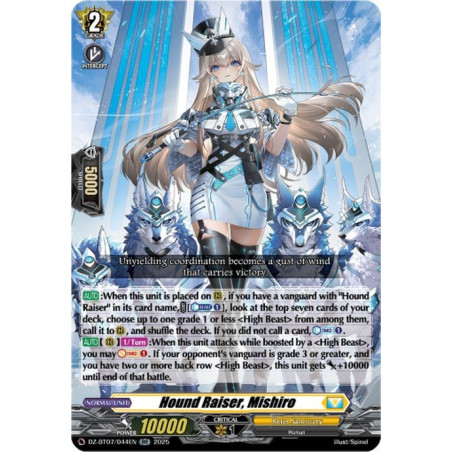 Vanguard_TCG_card_DZ-BT07_044EN_RR_Hound_Raiser_Mishiro_Moon_Fangs_Cerulean_Blaze