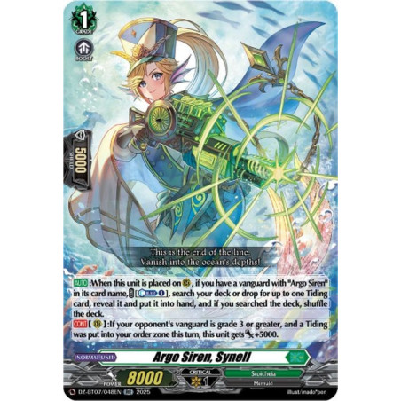 Vanguard_TCG_card_DZ-BT07_048EN_RR_Argo_Siren_Synell_Moon_Fangs_Cerulean_Blaze
