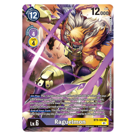 Digimon_TCG_BT9-080_AA_Raguelmon_Alternative_Art_X_Record_Card_Game