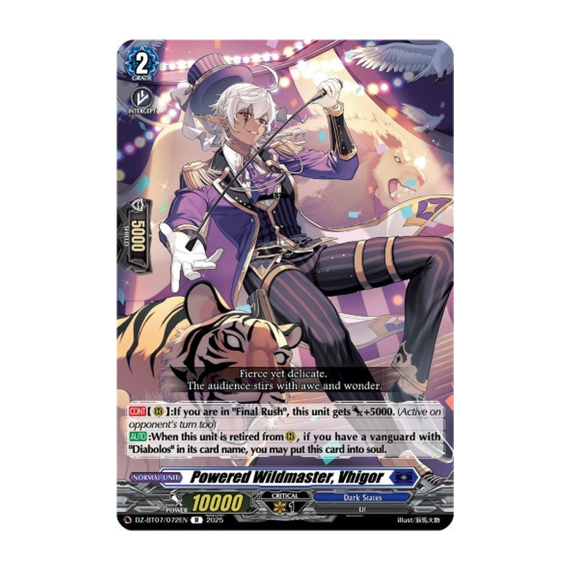 Vanguard_TCG_card_DZ-BT07_072EN_R_Powered_Wildmaster_Vhigor_Moon_Fangs_Cerulean_Blaze