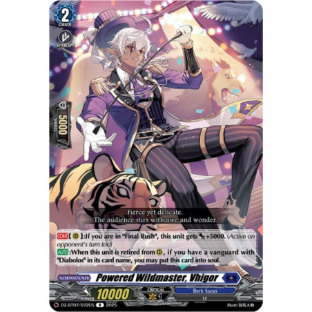 Vanguard_TCG_card_DZ-BT07_072EN_R_Powered_Wildmaster_Vhigor_Moon_Fangs_Cerulean_Blaze