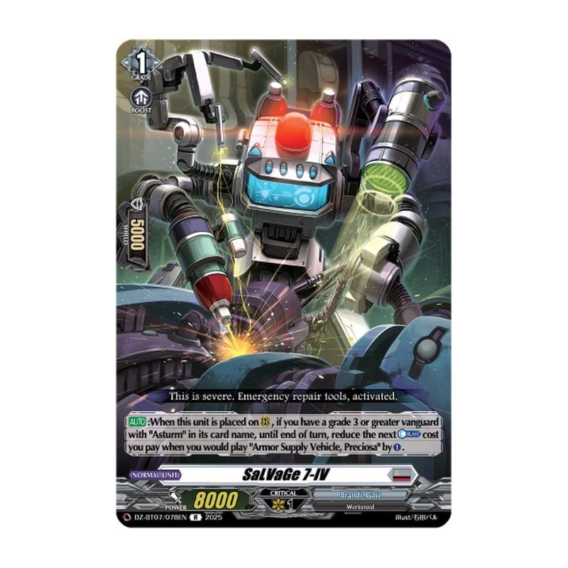 Vanguard_TCG_card_DZ-BT07_078EN_R_SaLVaGe_7-IV_Moon_Fangs_Cerulean_Blaze