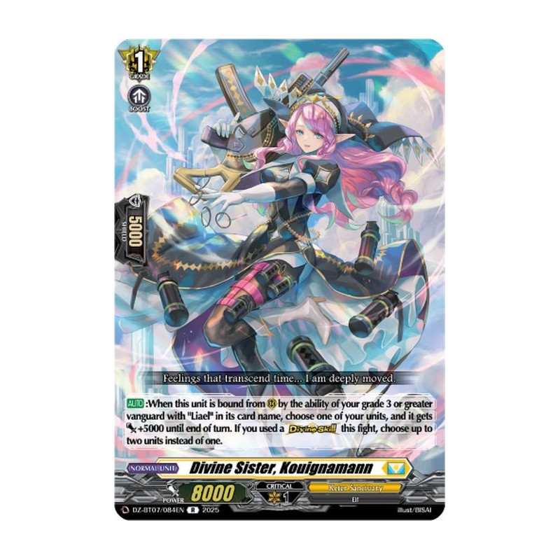 Vanguard_TCG_card_DZ-BT07_084EN_R_Divine_Sister_Kouignamann_Moon_Fangs_Cerulean_Blaze