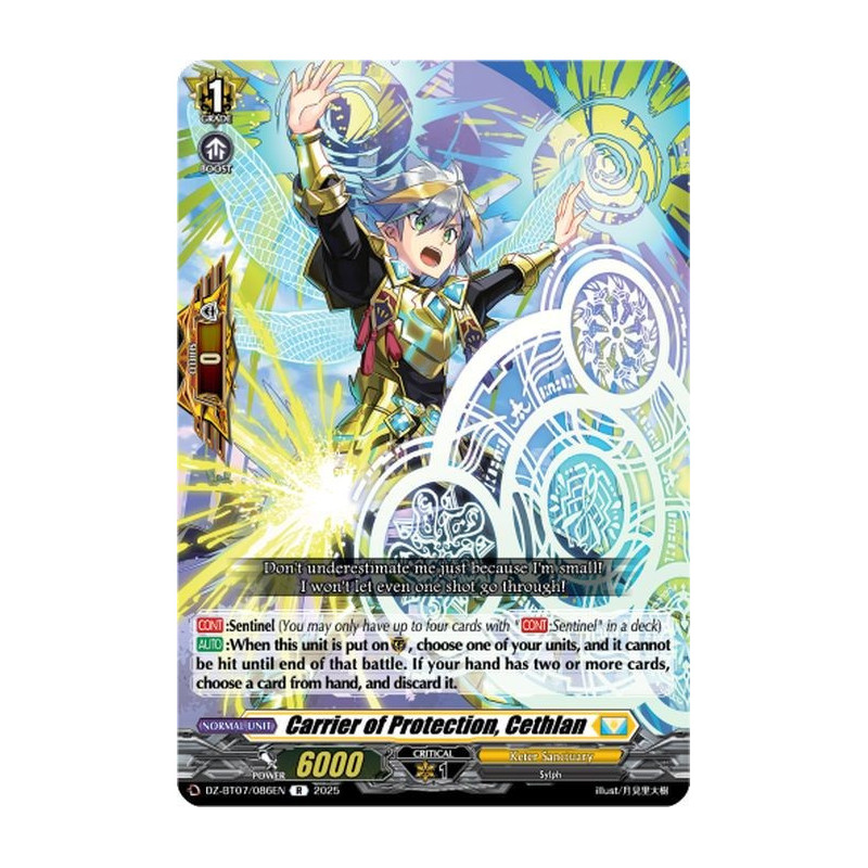 Vanguard_TCG_card_DZ-BT07_086EN_R_Carrier_of_Protection_Cethlan_Moon_Fangs_Cerulean_Blaze