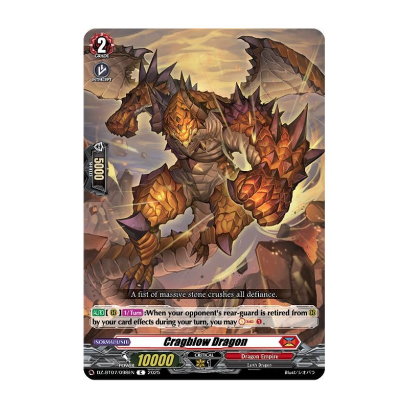 Vanguard_TCG_card_DZ-BT07_098EN_C_Cragblow_Dragon_Moon_Fangs_Cerulean_Blaze