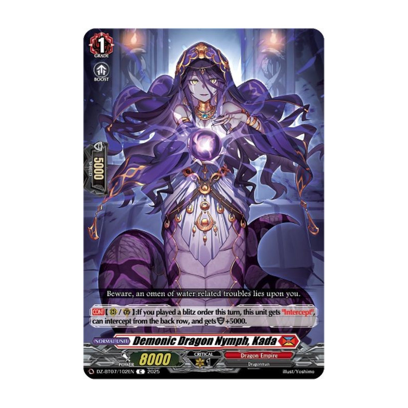Vanguard_TCG_card_DZ-BT07_102EN_C_Demonic_Dragon_Nymph_Kada_Moon_Fangs_Cerulean_Blaze