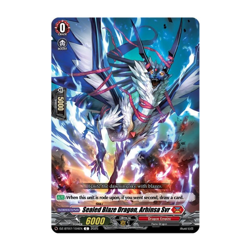 Vanguard_TCG_card_DZ-BT07_104EN_C_Sealed_Blaze_Dragon_Arhinsa_Svr_Moon_Fangs_Cerulean_Blaze