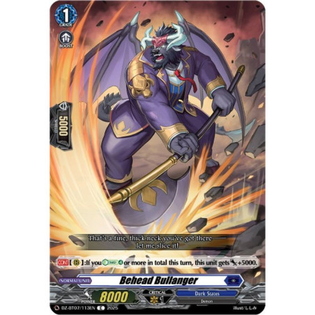 Vanguard_TCG_card_DZ-BT07_113EN_C_Behead_Bullanger_Moon_Fangs_Cerulean_Blaze