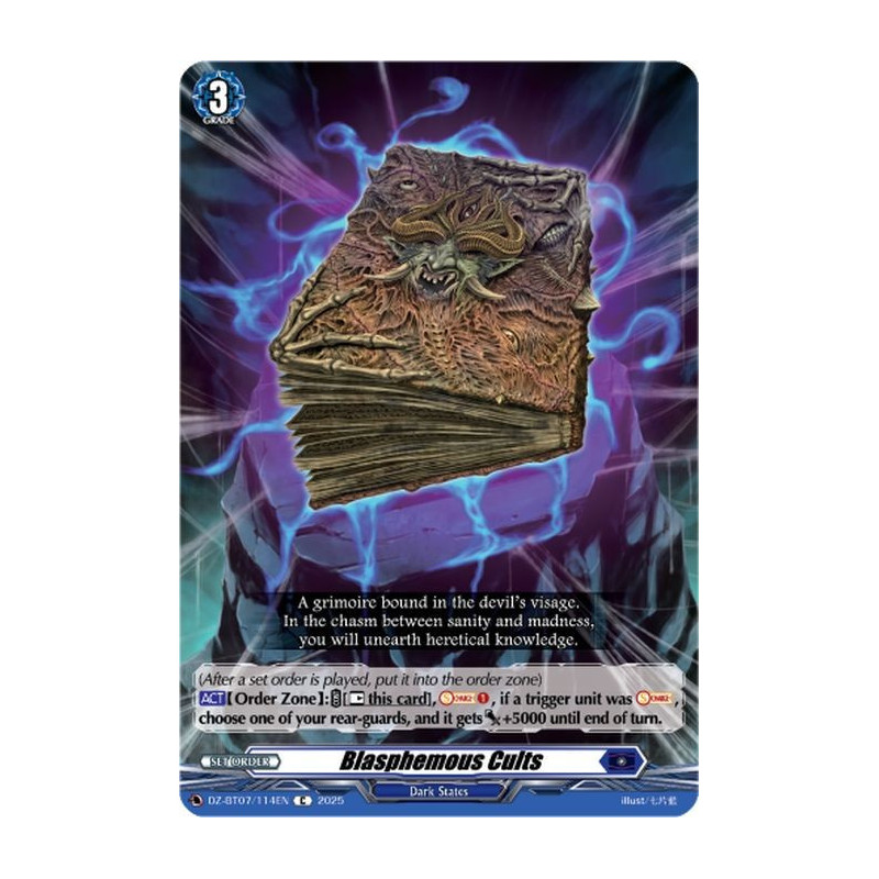 Vanguard_TCG_card_DZ-BT07_114EN_C_Blasphemous_Cults_Moon_Fangs_Cerulean_Blaze