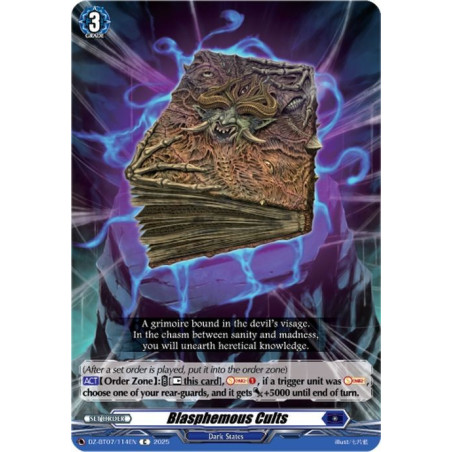 Vanguard_TCG_card_DZ-BT07_114EN_C_Blasphemous_Cults_Moon_Fangs_Cerulean_Blaze