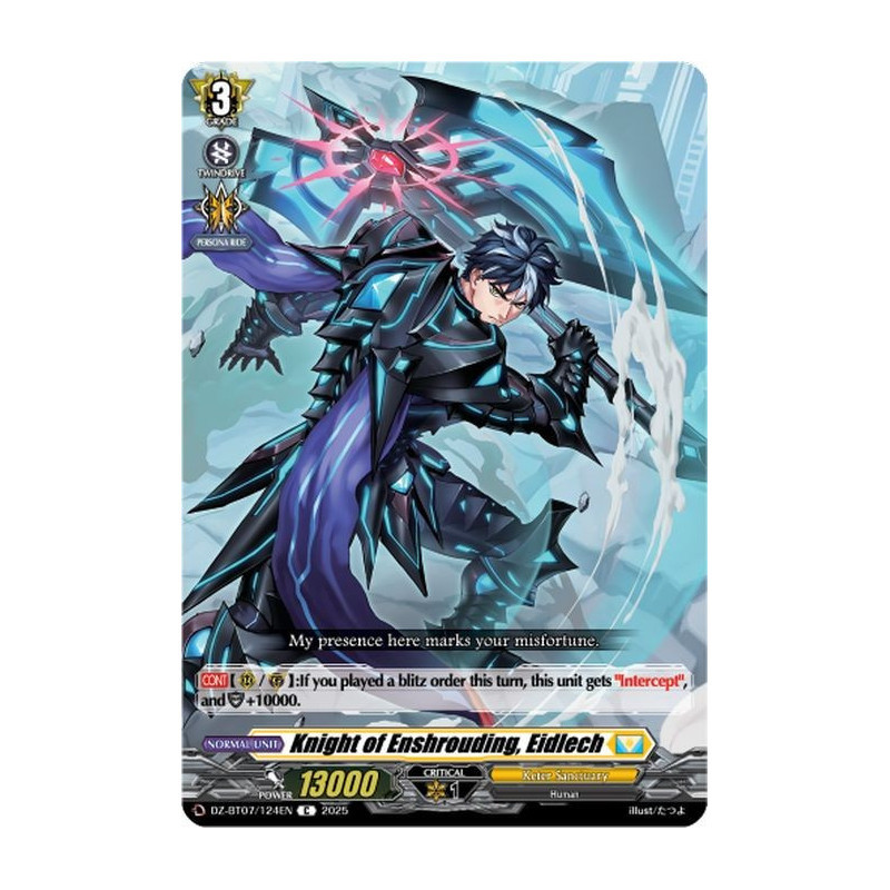 Vanguard_TCG_card_DZ-BT07_124EN_C_Knight_of_Enshrouding_Eidlech_Moon_Fangs_Cerulean_Blaze