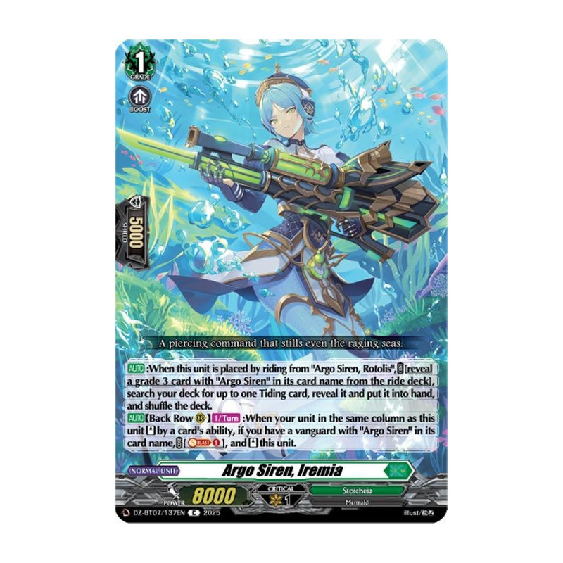 Vanguard_TCG_card_DZ-BT07_137EN_C_Argo_Siren_Iremia_Moon_Fangs_Cerulean_Blaze