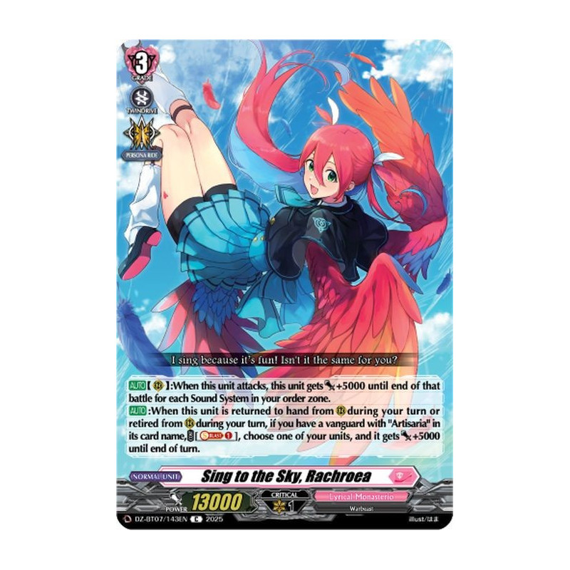 Vanguard_TCG_card_DZ-BT07_143EN_C_Sing_to_the_Sky_Rachroea_Moon_Fangs_Cerulean_Blaze
