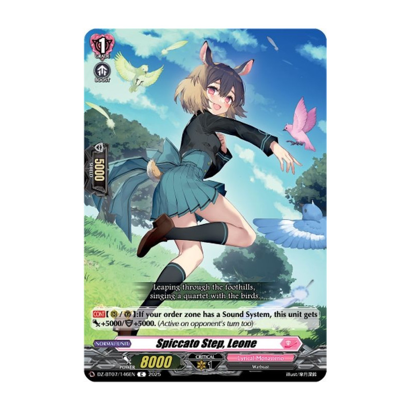 Vanguard_TCG_card_DZ-BT07_146EN_C_Spiccato_Step_Leone_Moon_Fangs_Cerulean_Blaze