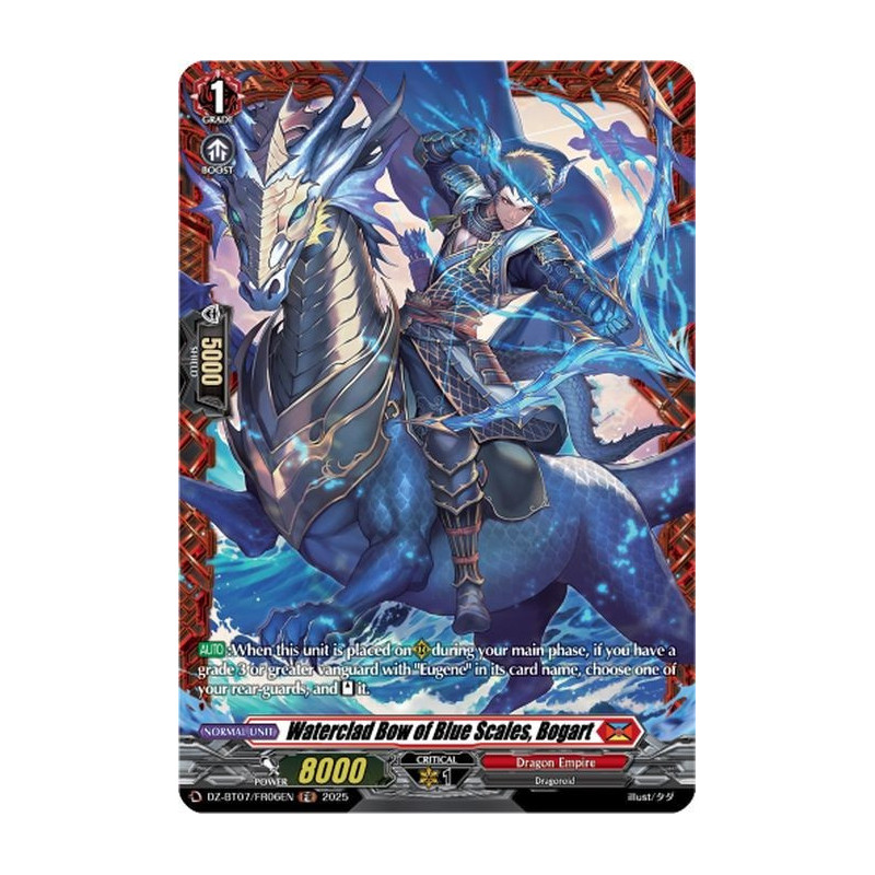 Vanguard_TCG_card_DZ-BT07_FR06EN_FR_Waterclad_Bow_of_Blue_Scales_Bogart_Moon_Fangs_Cerulean_Blaze