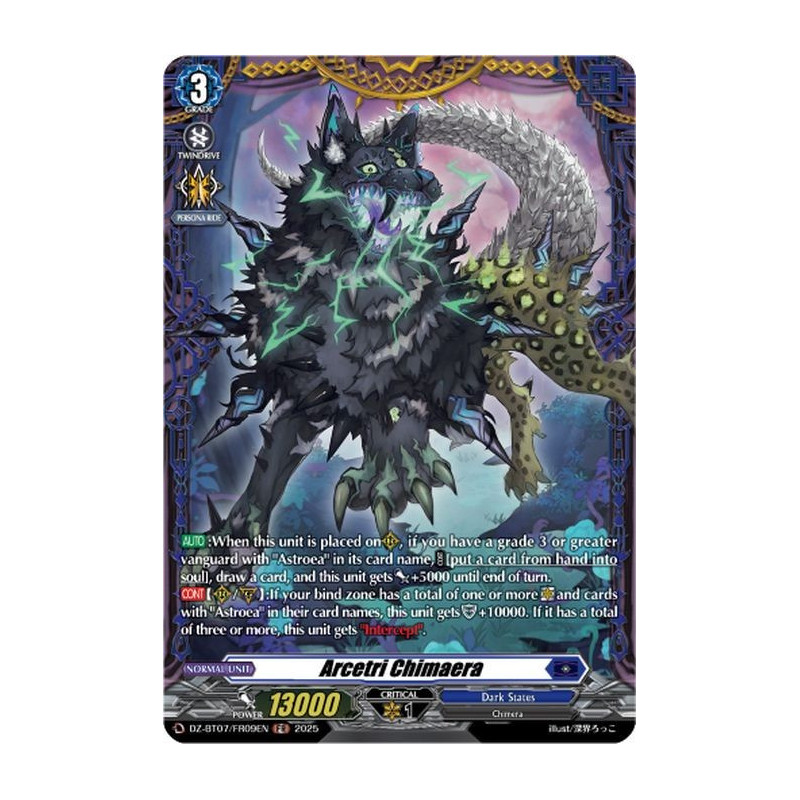 Vanguard_TCG_card_DZ-BT07_FR09EN_FR_Arcetri_Chimaera_Moon_Fangs_Cerulean_Blaze