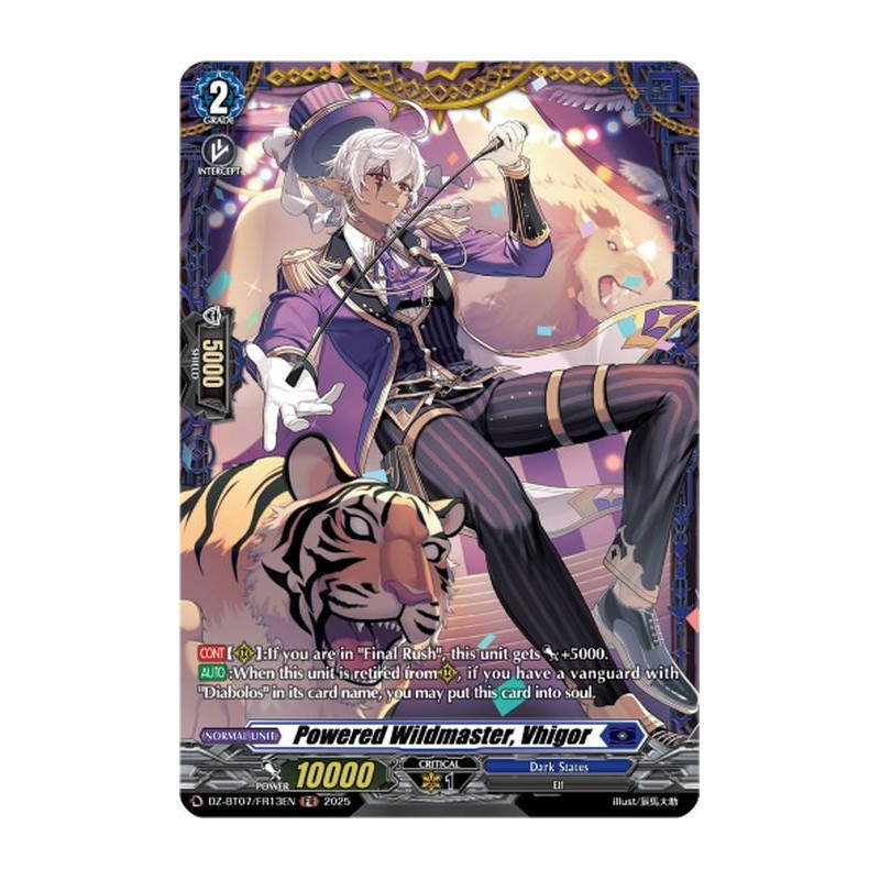 Vanguard_TCG_card_DZ-BT07_FR13EN_FR_Powered_Wildmaster_Vhigor_Moon_Fangs_Cerulean_Blaze