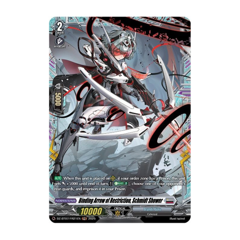 Vanguard_TCG_card_DZ-BT07_FR21EN_FR_Binding_Arrow_of_Restriction_Schmidt_Shower_Moon_Fangs_Cerulean_Blaze