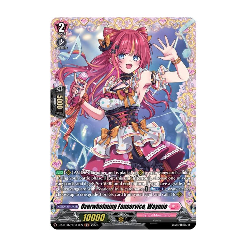 Vanguard_TCG_card_DZ-BT07_FR41EN_FR_Overwhelming_Fanservice_Waymie_Moon_Fangs_Cerulean_Blaze