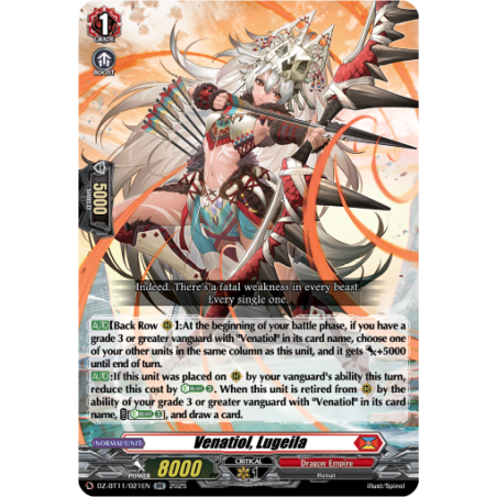 Vanguard_TCG_card_DZ-BT11_021EN_RR_Venatiol_Lugeila_Symphony_of_Might_Bloom