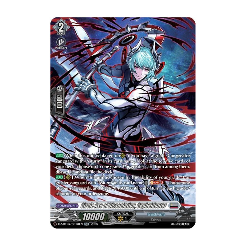 Vanguard_TCG_card_DZ-BT07_SR18EN_SR_Circle_Axe_of_Dissociation_Cepheidouter_Moon_Fangs_Cerulean_Blaze